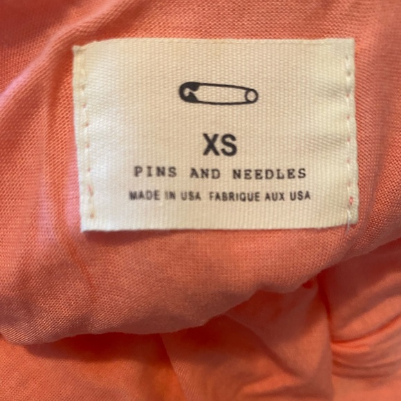 Salmon colored double layered Peplum Tank Top, XS - Picture 3 of 3